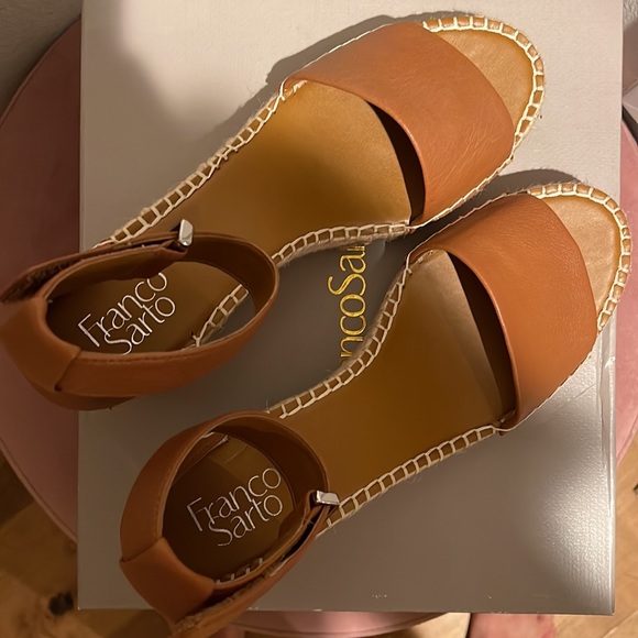 Franco Sarto Clemens Tan Espadrille Wedge Sandal - Picture 3 of 7